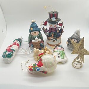 Festive Snowman Holiday Ornament Set